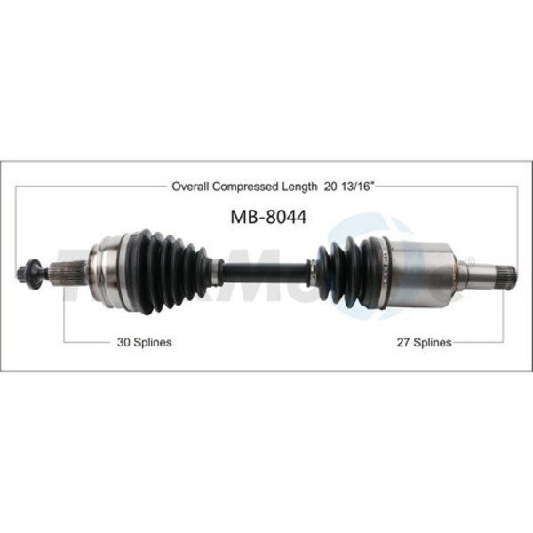 Cv Axle Shaft, Mb-8044, Surtrack Axle, Mfr#: MB-8044